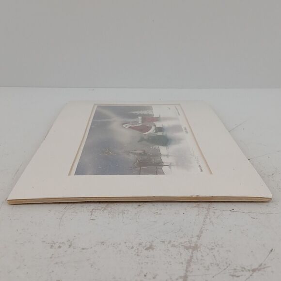 Dan Larsen Snow People Painting "Ho Ho Whoa! Matster Edition Signed 14"x8" - Picture 4 of 11